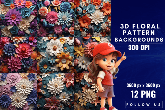3D Floral Pattern Backgrounds: Adding Dimension to Design