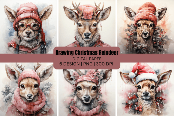 Bring Holiday Magic to Life with Drawing Christmas Reindeer Backgrounds