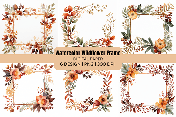 Bring Nature Indoors with Watercolor Wildflower Frame Backgrounds