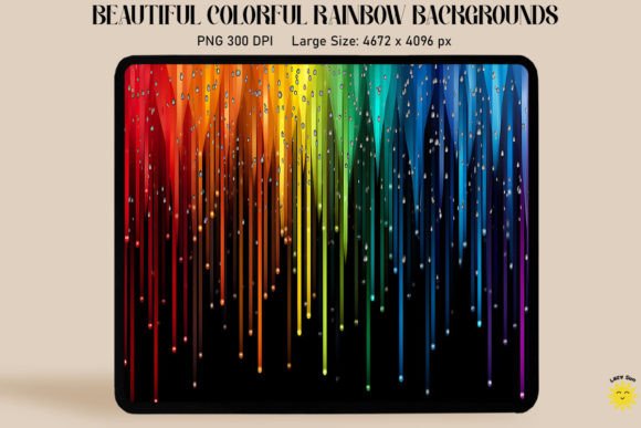 Colorful Rainbow Rain Backgrounds: A Dynamic Asset for Modern Design