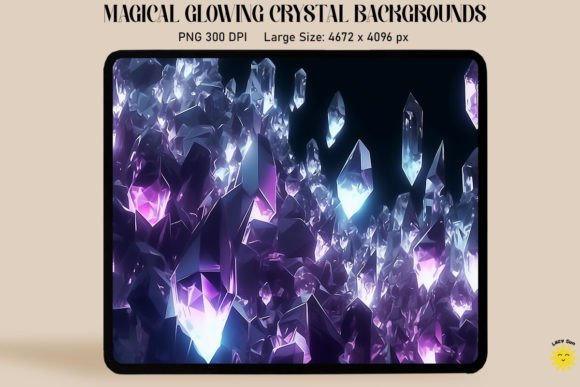 Ethereal Crystal Backgrounds: A Magical Design Asset