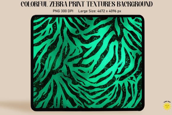 Glitter Green Zebra Print Backgrounds: Bold & Versatile