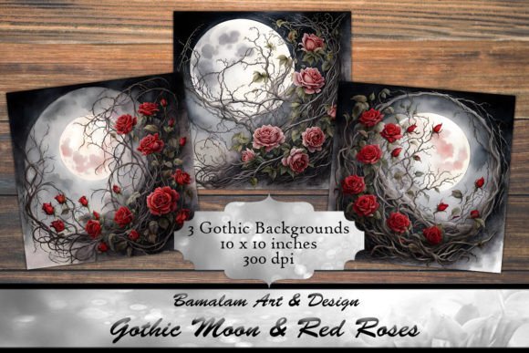Gothic Moon & Red Rose Vine Backgrounds: A Guide