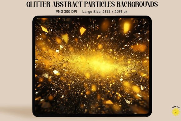 Illuminate Your Designs with Abstract Yellow Particles Backgrounds