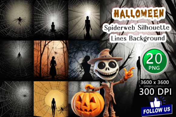 Spiderweb Silhouette Lines: Crafting a Haunting Visual Atmosphere