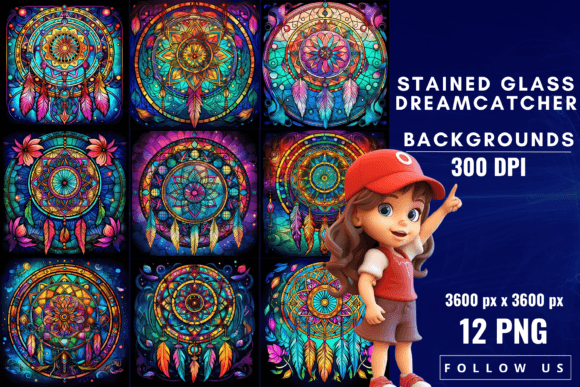 Stained Glass Dreamcatcher Backgrounds: A Fusion of Art and Symbolism