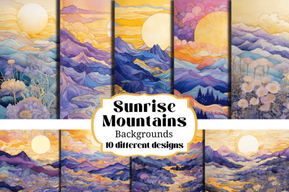 Stunning Purple Mountains Sunrise Backgrounds for Your Next Project