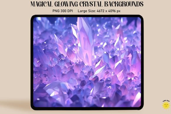 Unlocking Digital Enchantment with Glowing Lavender Crystal Backgrounds