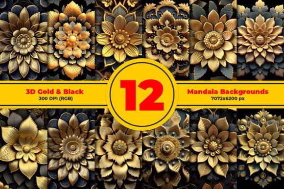 Unlocking Luxury: The Power of 3D Gold & Black Mandala Backgrounds