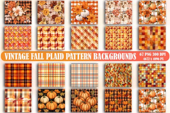 Vintage Fall Plaid Pattern Backgrounds: A Cozy Design Asset